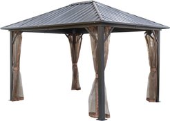 Шатер садовый Сеул 3х3,65м h2,75м, стойка 98х98мм, алюминий/оцинкованная сталь, москитная сетка, DA003-1