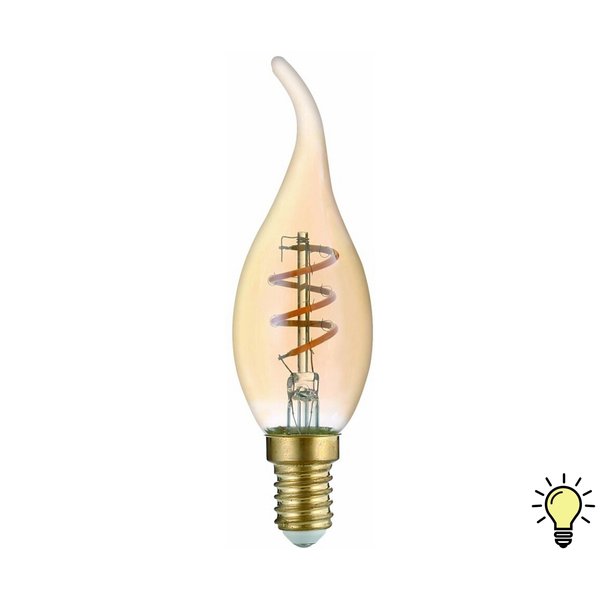 Лампа светодиодная HIPER FILAMENT FLEXIBLE TAIL CANDLE 4Вт Е14 декоративная 1800К свет теплый