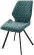 Стул кухонный Mamadoma Rafael М-R b15 45х45х91см велюр/металл, голубой/черный, поворотный