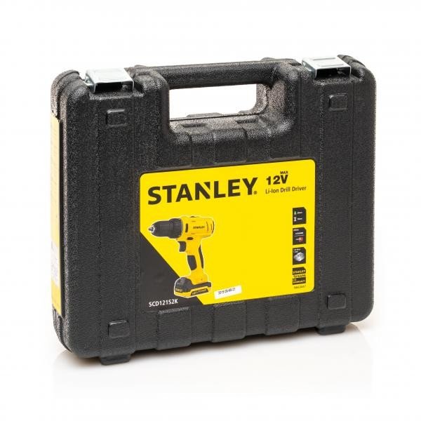 Шуруповерт аккумуляторный Stanley SCD121S2K, Li-Ion, 26Нм, 12.0В, 2х1,5Ач