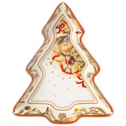 Блюдо сервировочное Lefard Щелкунчик Елка 25х21х4см фарфор