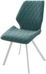 Стул кухонный Mamadoma Rafael М-R b15 45х45х91см велюр/металл, голубой/белый, поворотный