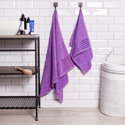 Полотенце махровое Бриз сиреневый 30х50см, плотность 380г/м2