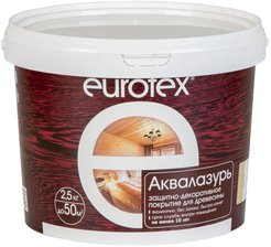 Покрытие защитно-декоративное Eurotex Аквалазурь бесцв.(2,5кг)