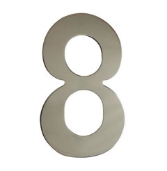 Цифра Скобяной самоклеящаяся металл хром 8 