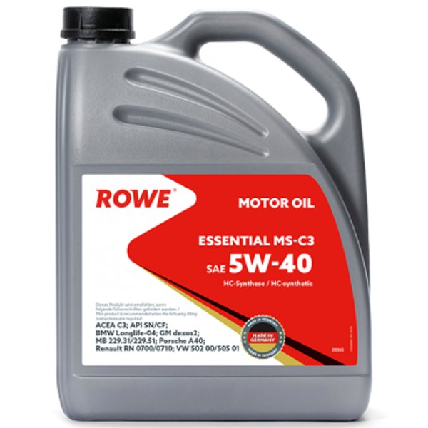 Масло моторное Rowe Essential SAE 5W-40 MS-C3 синтетическое 5л 