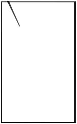 Ограждение душевое LEO Black 120 МАТ Walk-in 120х195