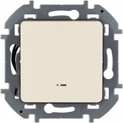 Выключатель 1-клавишный с подсветкой LEGRAND Inspiria 673611 слоновая кость
