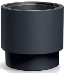 Кашпо пластиковое HEOS d39,5см h37см v40л, антрацит, с вкладкой v20л