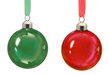 Шар новогодний 8см зеленый/красный арт.90721 Шар новогодний 8см зеленый/красный арт.90721