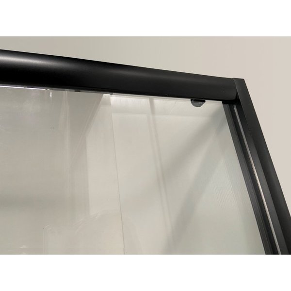 Уголок душевой NG-012-14Q BLACK(1200х800х1950) низкий поддон(13см) стекло МОЗАИКА, 2 места