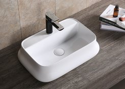 Раковина на столешницу Ceruttispa CR0061 (530х370х135) белая, прямоугольная