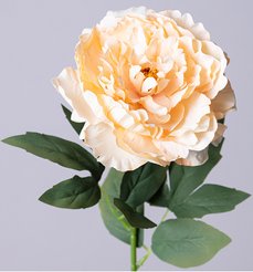 Цветок искусственный Пион шампань 62см