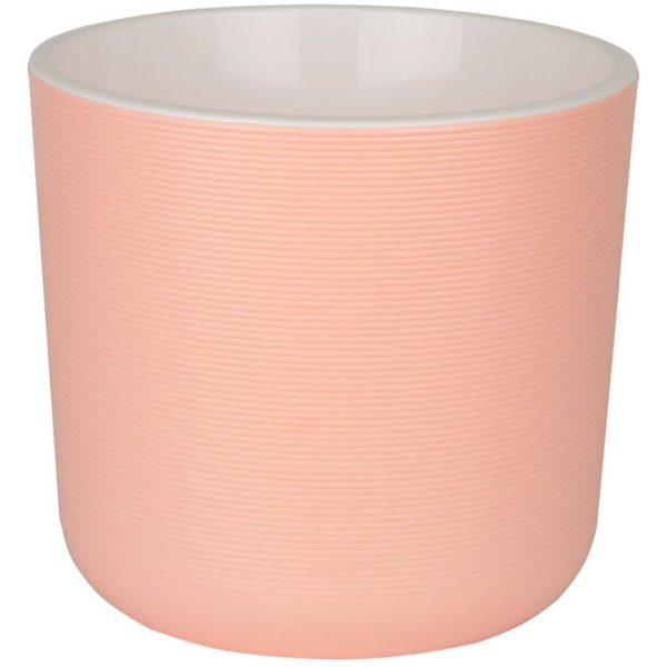 Горшок пластиковый Лион розовый с вкладкой d17 h16 v3л