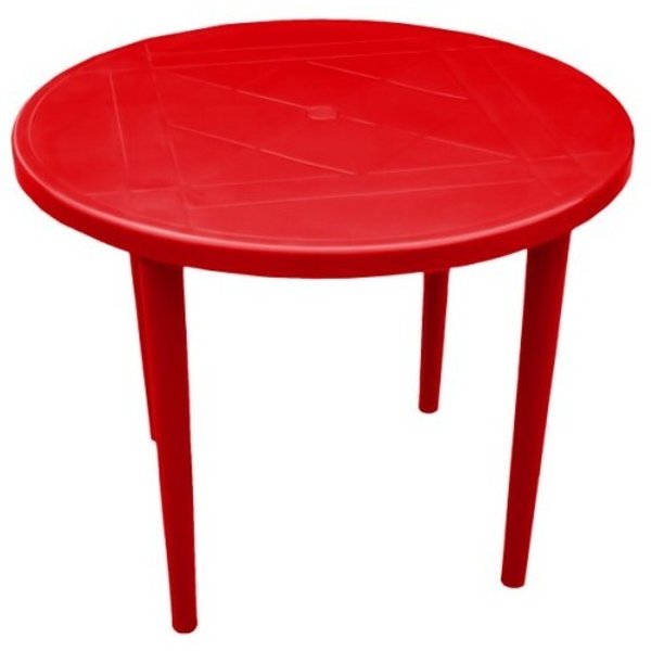 Стол круглый 900x710мм красный