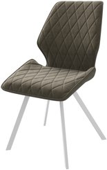 Стул кухонный Mamadoma Rafael М-R b05 45х45х91см велюр/металл, бежевый/белый, поворотный