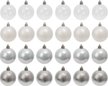 Набор шаров 24шт 6см прозрачный+серебро+белый SYQA-0125067