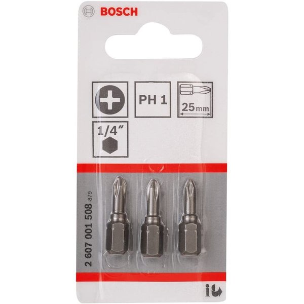 Биты Bosch PH1 XH,25мм 3шт