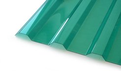 Поликарбонат профилированный монолитный Novattro МП/С-20 2000х1150х0,8мм (04 зеленый, 1UV)