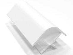 Уголок для цоколя внешний 90° ПВХ пластик 150мм Белый