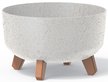 Кашпо на ножках Gracia Low Eco Wood d23,5см h15,5см V7л белый
