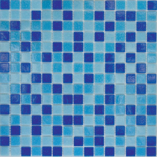 Мозаика 32,7х32,7х0,4см стекломасса сине-голубой микс 1,07 м²/уп (MC128)