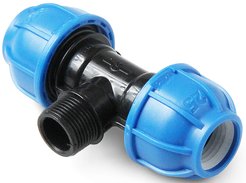 Тройник компрессионный ПНД Pro Aqua UNIO d25x1/2" наружная резьба