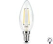 Лампа светодиодная Gauss Filament 9Вт Е14 свеча 4100К свет нейтральный белый