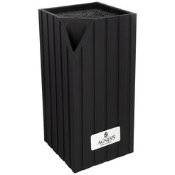Подставка д/ножей универсальная Agness Best 12х12х23см пластик, черный