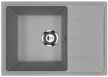 Мойка для кухни врезная Mixline ML-GMU06 Ультра 60х42см глубина чаши 19см, мрамор, серый