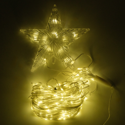 Электрогирлянда внешняя Звезда 35см+9нитейх3м 9х36LED IP44, теплый белый свет, 220V SYSDDB-1625191