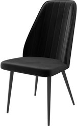 Стул кухонный Mamadoma Leonard M d24 45х45х94см велюр/металл, черный/черный