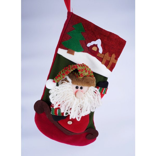 Носок рождественский 28х42см с Дедом Морозом SYWZ-081960