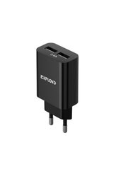 Устройство зарядное сетевое 2.4A 2хUSB без кабеля черный Exployd EX-Z-1420