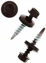 Саморез кровельный RAL 8017 шоколадно-коричневый 4,8х35 250шт Profit ведро