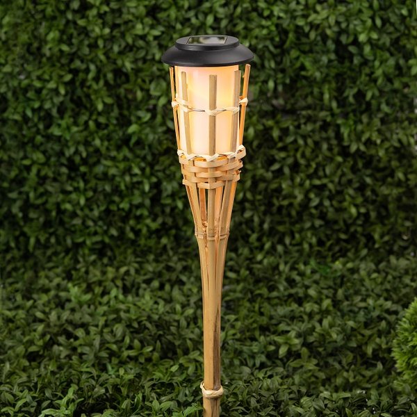 Светильник садовый ЭРА Факел бамбук 56см на солнечных батареях ERASF22-24