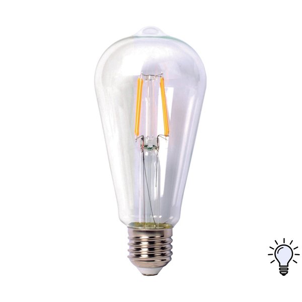 Лампа светодиодная THOMSON LED FILAMENT ST64 7Вт E27 4500K свет нейтральный белый