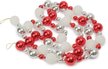 Бусы новогодние 240х2+4см красный+белый+серебро, SYQH-0124040 Бусы новогодние 240х2+4см красный+белый+серебро, SYQH-0124040