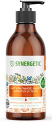 Мыло д/рук и тела Synergetic 380мл Карамельное яблоко и ваниль, биоразлагаемый, натуральный