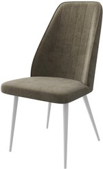 Стул кухонный Mamadoma Leonard M b05 45х45х94см велюр/металл, бежевый/белый