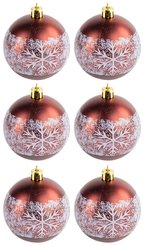 Набор шаров 6шт 7см винный SYQB-0122409