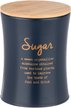 Банка д/сыпучих продуктов Agness Navy Style Сахар 1,33л, сталь, крышка бамбук