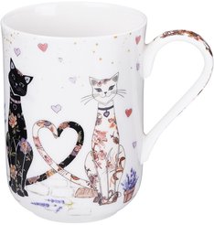 Кружка Lefard Lavander Cats Любовь 330мл фарфор
