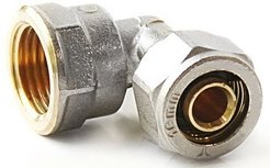 Угольник латунный обжимной Pro Aqua Ø20x3/4" внутренняя резьба
