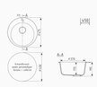 Мойка для кухни врезная Mixline ML-GMU01 Ультра 47,5х47,5см глубина чаши 19,5см, мрамор, серый