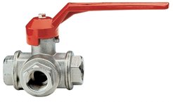 Кран шар.Itap 128 3/4" трехходовой тип Т (рычаг) 26105