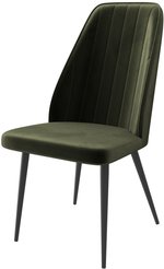 Стул кухонный Mamadoma Leonard M d14 45х45х94см велюр/металл, зеленый/черный
