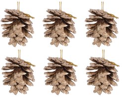 Набор украшений Шишки 6шт 4,5см, золото, SYSGA-4922081