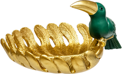 Подставка-блюдо Попугай 21х16,5х25 золотой
