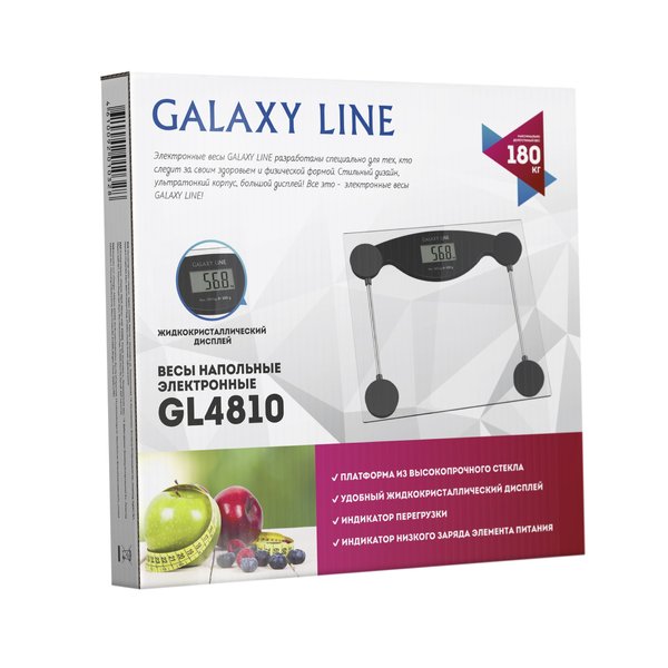 Весы напольные электронные Galaxy Line GL 4810 до 180кг стекло